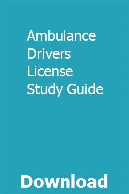 Ambulance drivers certificate ca